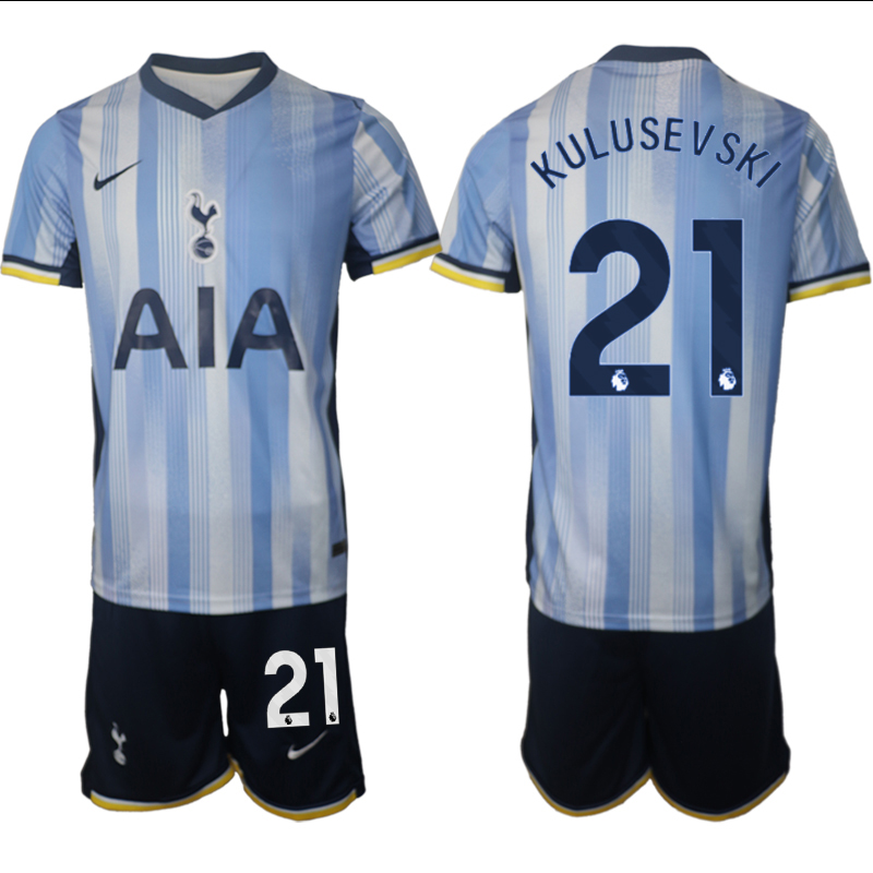 Men 2024-2025 Club Tottenham away Blue #21 Soccer Jersey->tottenham jersey->Soccer Club Jersey